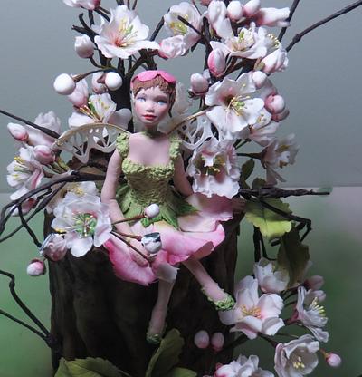 Cherry Blossom Fairy - Cake by Calli Creations