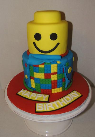 Lego Head Birthday Cake - Cake by DaniellesSweetSide
