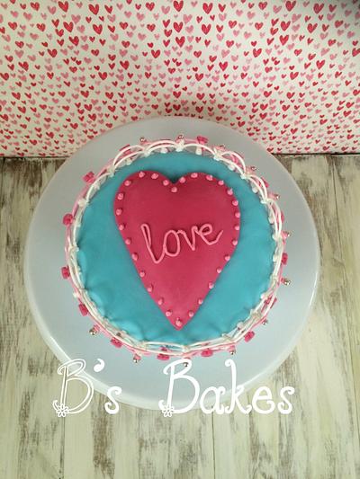 Valentines  - Cake by B's Bakes 
