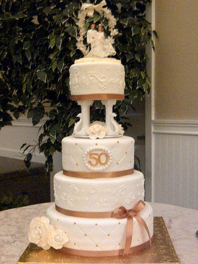 50th Anniversary Cake - Cake by Rock Candy Cakes