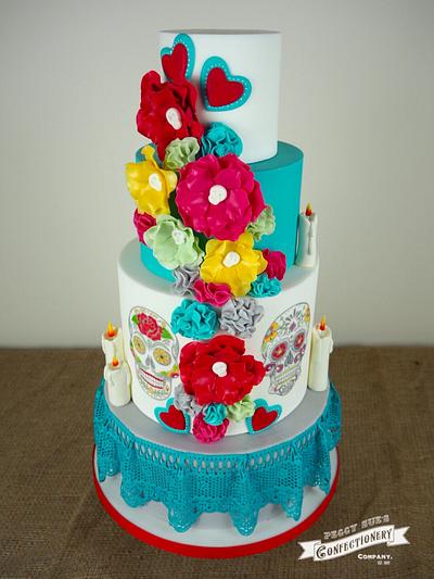 Day of the Dead Wedding Cake - Cake by PeggySuesCC