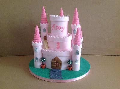 Pink Castle Cake - Cake by Fruitcake