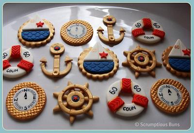 Nautical Cupcake Toppers - Cake by Scrumptious Buns