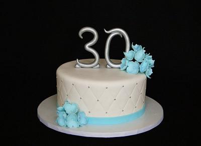 Hydrangeas 30th - Cake by Elisa Colon