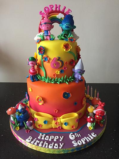 Trolls birthday cake  - Cake by Donnajanecakes 