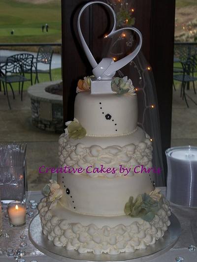 Billow Wedding Cake - Cake by Creative Cakes by Chris