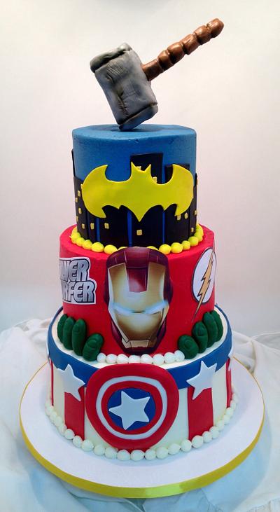 So Many Superheros!! - Cake by Meghan Smith