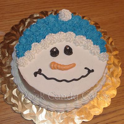 Snowman Face - Cake by Rock Candy Cakes