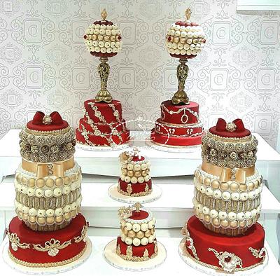 Original pieces mounted for a wedding  - Cake by Fées Maison (AHMADI)