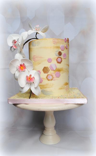 Trailing Orchids - Cake by The Cornish Cakery
