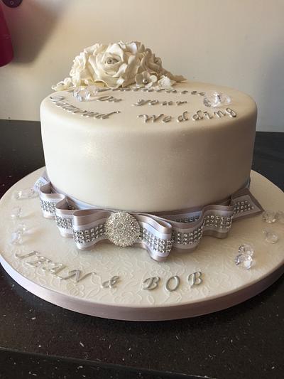 Diamond wedding cake  - Cake by Donnajanecakes 