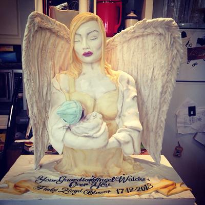 Angel christening cake - Cake by Steph