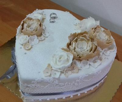 Wedding heart - Cake by Ellyys