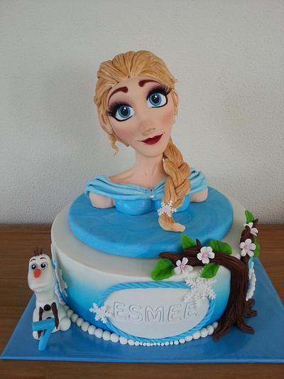 Elsa fr om Frozen with Olaf - Cake by Claudia Kapers Capri Cakes