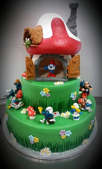 Smurfs cake - Cake by Silvia Tartari
