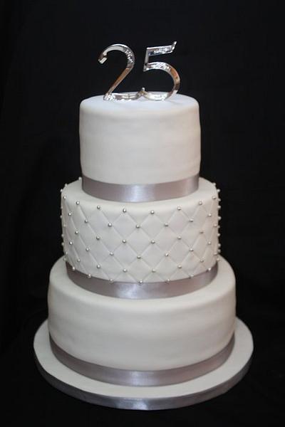 25th Wedding Anniversity Cake - Cake by Virginia