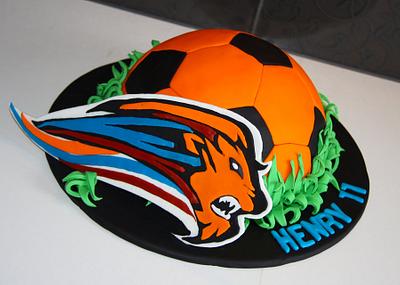 Roar Soccer Ball - Cake by Sweetz Cakes