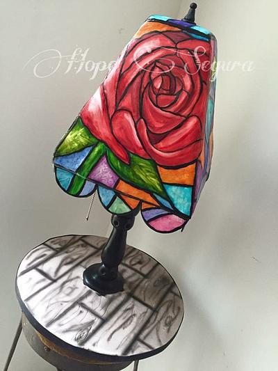 Stained glass Lamp cake  - Cake by Hope Segura 
