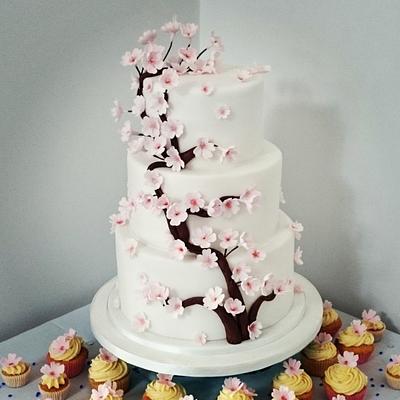 Cherry blossom wedding cake  - Cake by Divine Bakes