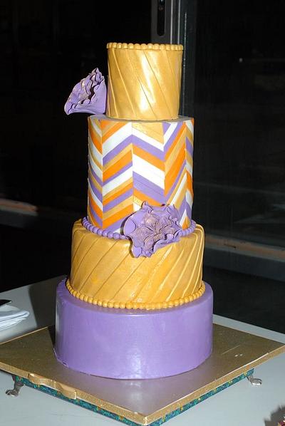 Chevron Wedding cake - Cake by Chaitra Makam