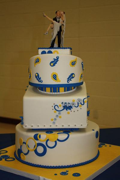 Contemporary Wedding Cake - Cake by Cakery Girl
