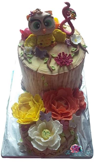 Owl and flowers - Cake by The Bonbon cake