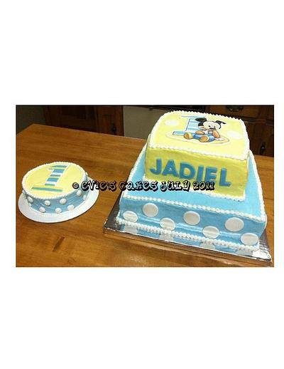 Mickey Mouse Cake W/Smash Cake - Cake by BlueFairyConfections