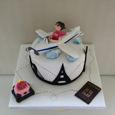 Travel Girl - Cake by nef_cake_deco