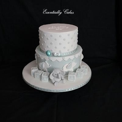 Baby Elephant Christening - Cake by Essentially Cakes