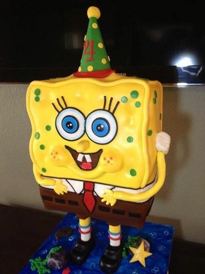 Standing Sponge Bob - Cake by Cakes by Maray