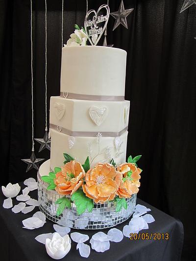 silver wedding cake - Cake by alison1966
