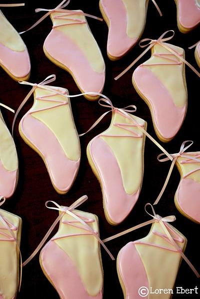 Ballerina Slipper Cookies! - Cake by Loren Ebert