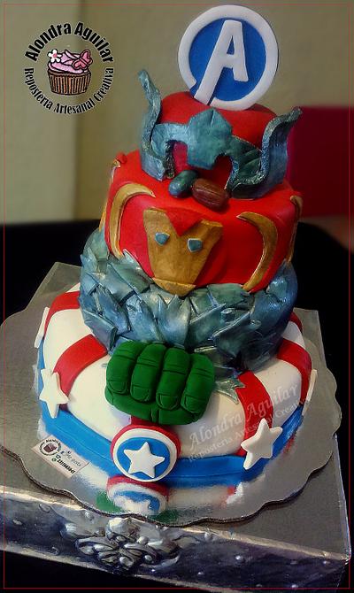 My Heroes Avengers Cake - Cake by Alondra Aguilar