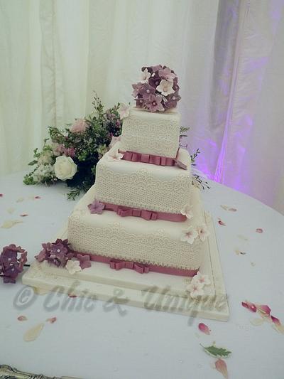 Vintage style Wedding cake - Cake by Sharon Young