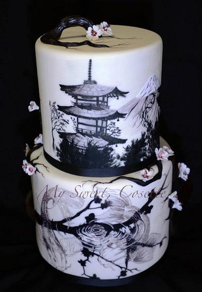Japanese themed cake - Cake by Cosette
