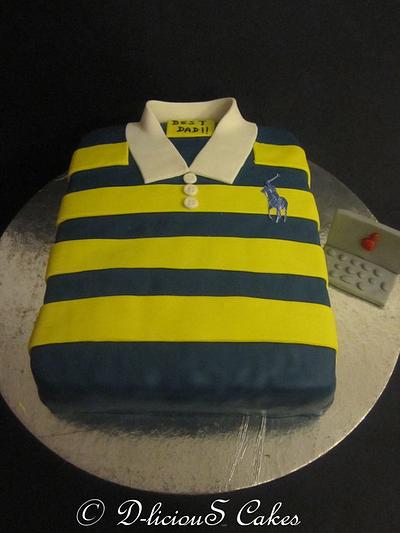 Shirt Designed Cake for Father with Suspender