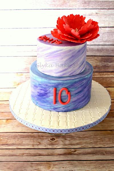 Watercolor Cake - Cake by GlykaBakeShop