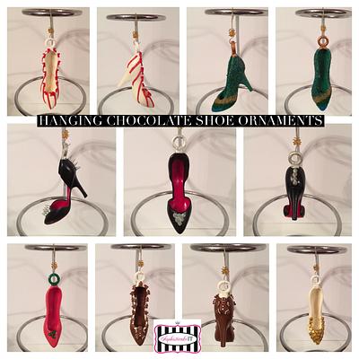 Hanging chocolate shoe ornaments  - Cake by Francene