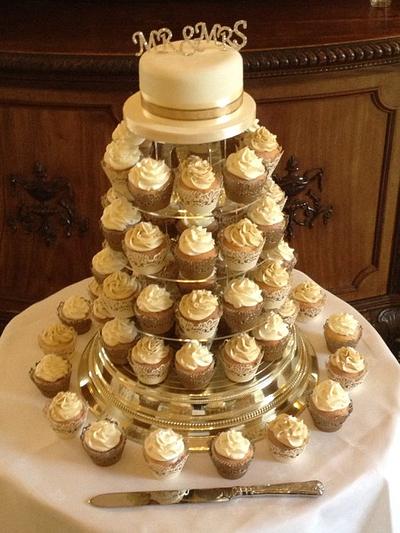 Kerry's cupcake wedding... - Cake by Hjsweet