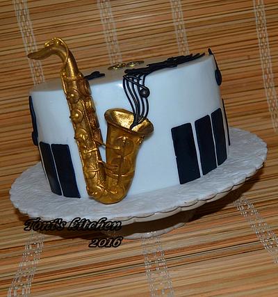 Cake "Saxophone" - Cake by Cakes by Toni