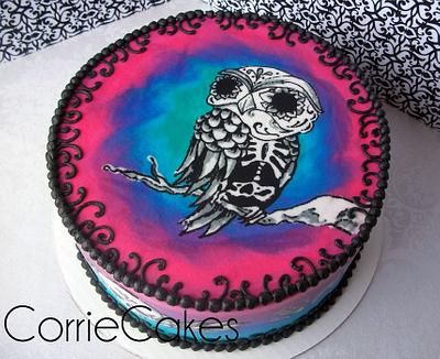 owl/skeleton theme - Cake by Corrie