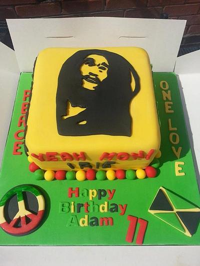 Bob Marley Jamaican themed cake  - Cake by Mrsmurraycakes