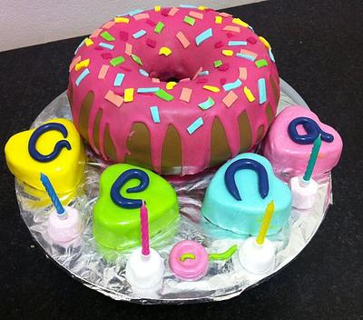 Giant Donut Cake - Cake by lozwain