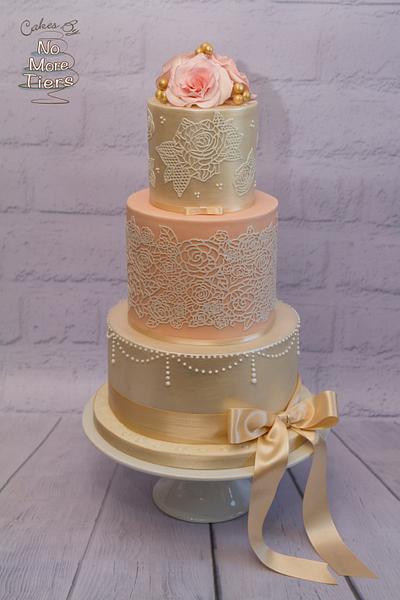 "Peaches and Cream" wedding cake  - Cake by Cakes By No More Tiers (Fiona Brook)