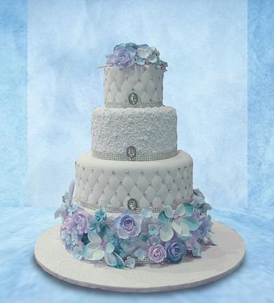 Blue Floral - Cake by MsTreatz
