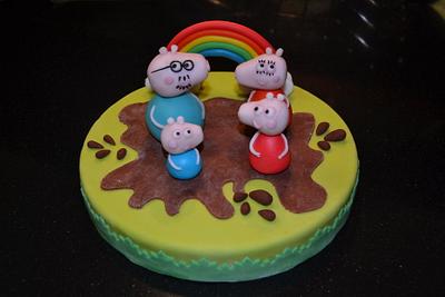 Topper Peppa Pig with rainbow - Cake by DolciCapricci