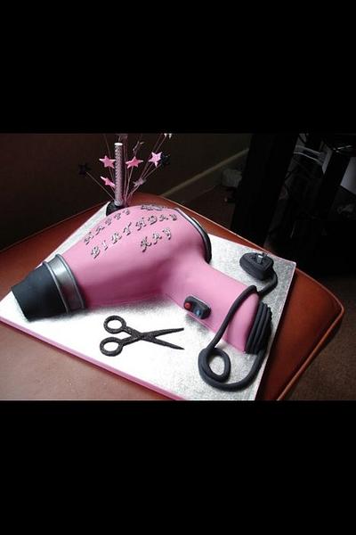 Hair dryer cake - Cake by Donnajanecakes 