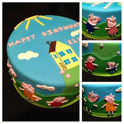 2d Peppa  - Cake by Trickycakes