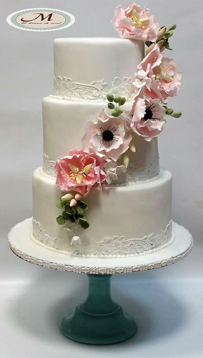 FLORAL WEDDINGCAKE - Cake by MELBISES
