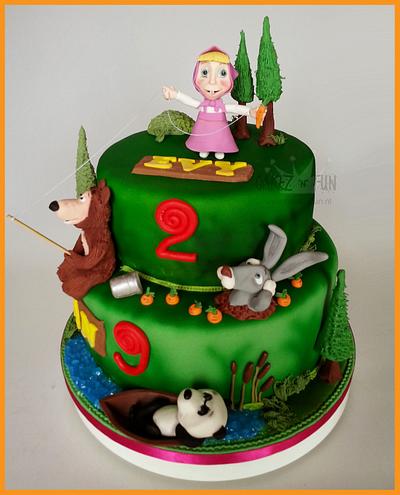 Masha and the bear cake - Cake by Dirk Luchtmeijer